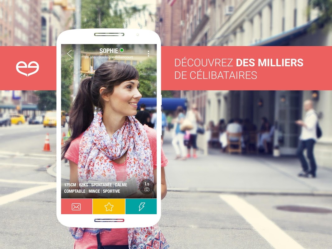 Écran d'accueil Meetic
