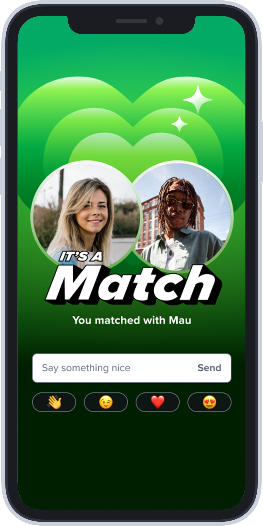Écran It's a Match sur Tinder